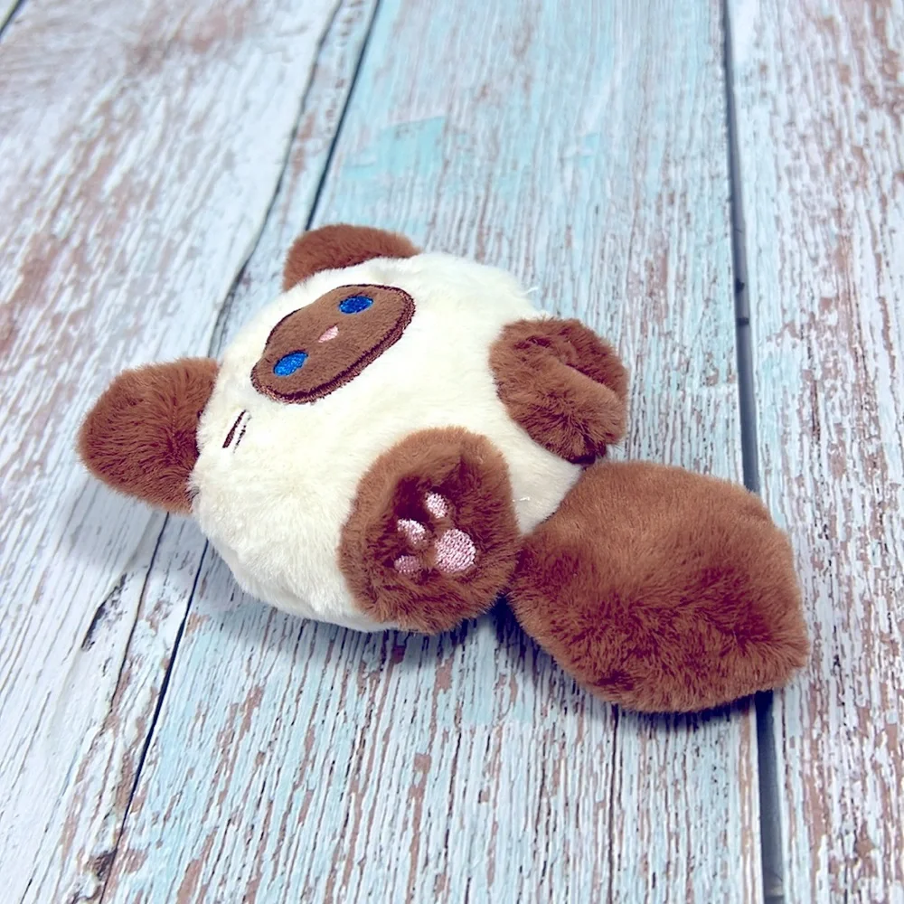 CARTOON BROWN TALE CAT DESIGN SQUEAKY PLUSH PET TOY